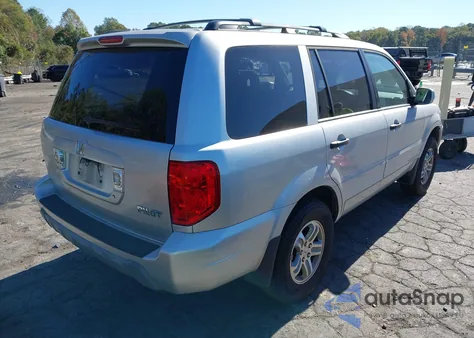 2005 Honda Pilot Ex-L из США, поврежденный, VIN 2HKYF18725H559343